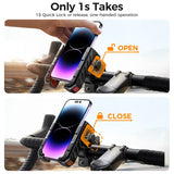 Joyroom 2024 Bike Phone Holder  One-Hand Operation Bicycle Motorcycle Phone Holder for 4.7-7" Mobile Phone Shockproof