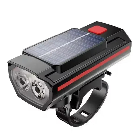 Bicycle Front Light 4000Mah Zoom Near/Far Bike Headlight Long Endurance Cycling Lights Solar Power Recharge Waterproof MTB Parts