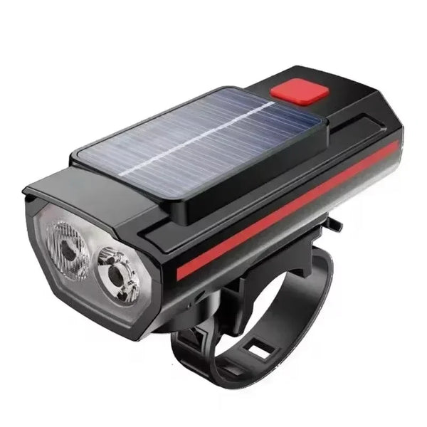 Bicycle Front Light 4000Mah Zoom Near/Far Bike Headlight Long Endurance Cycling Lights Solar Power Recharge Waterproof MTB Parts