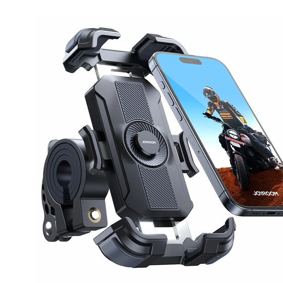 Joyroom Motorcycle Phone Mount Upgrade Bike Phone Holder Ultra-Stable Bicycle Phone Mount Handlebar Cell Phone Clamp for Scooter