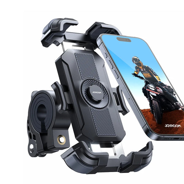 Joyroom Motorcycle Phone Mount Upgrade Bike Phone Holder Ultra-Stable Bicycle Phone Mount Handlebar Cell Phone Clamp for Scooter
