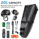 Bicycle Bag Waterproof 13L Large Capacity Bicycle Saddle Bag Bicycle Foldable Tail Bag Mountain Bike Road Luggage