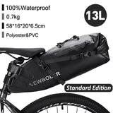Bicycle Bag Waterproof 13L Large Capacity Bicycle Saddle Bag Bicycle Foldable Tail Bag Mountain Bike Road Luggage