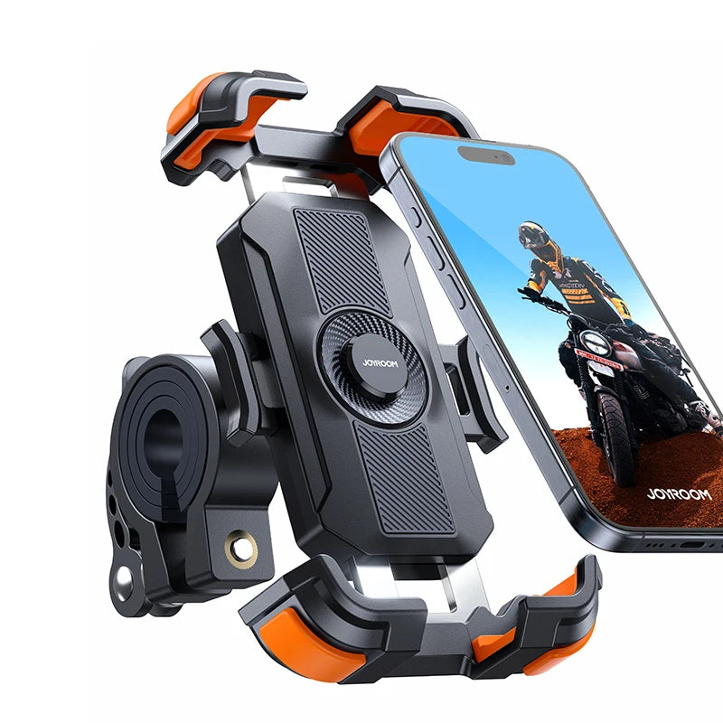 Joyroom Motorcycle Phone Mount Upgrade Bike Phone Holder Ultra-Stable Bicycle Phone Mount Handlebar Cell Phone Clamp for Scooter