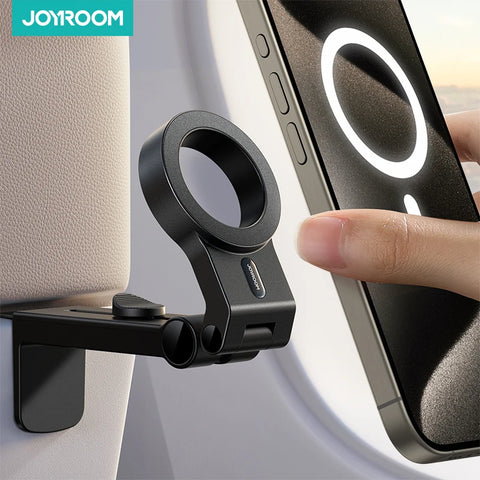 Joyroom Magnetic Airplane Phone Holder Travel Essentials Flexible Rotation Hands-Free Airplane Phone Mount for Iphone 15 Pro Max