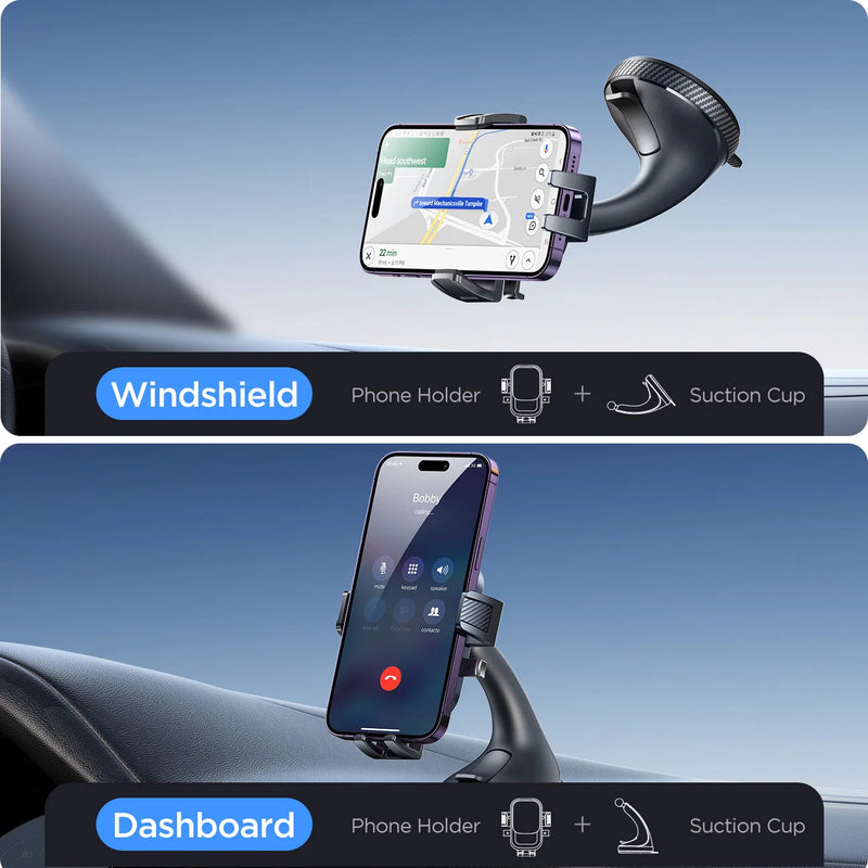Joyroom Phone Holder Mount for Car Strong Suction Hands-Free  Cell Phone Mounts for Dashboard/Windshield 360° Rotation