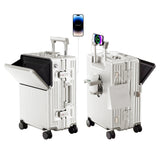 2025 Aluminum Frame Suitcase PC Hard Shell Pressure-Resistant Travel Luggage, 360° Silent Swivel Wheels, with TSA Lock.
