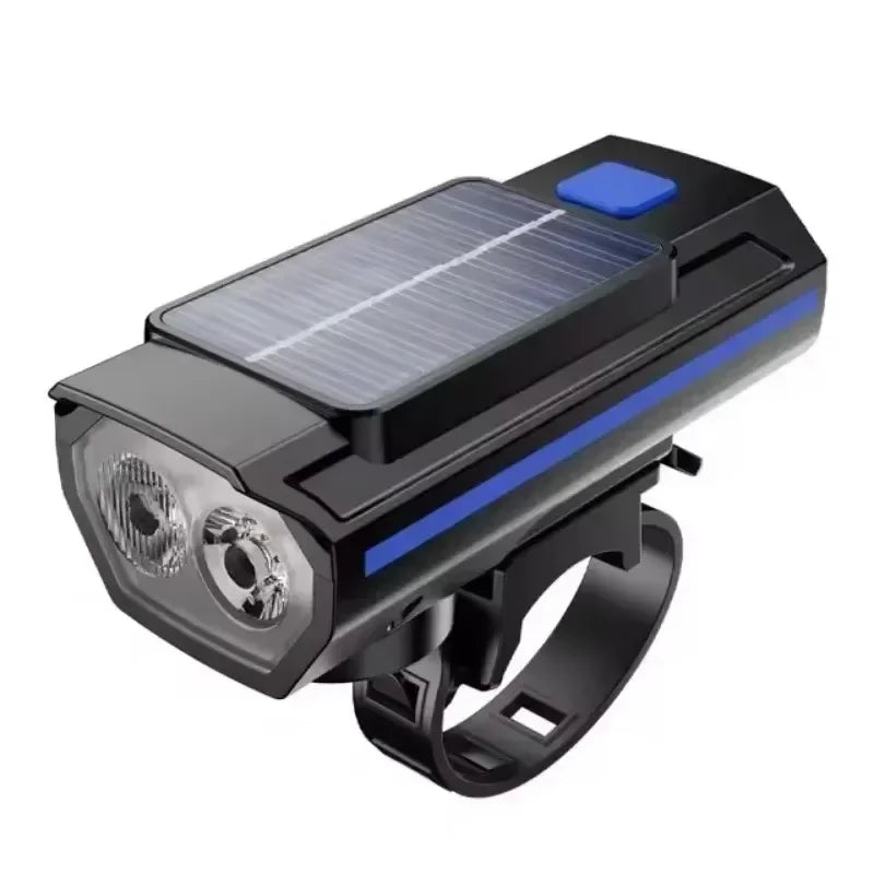 Bicycle Front Light 4000Mah Zoom Near/Far Bike Headlight Long Endurance Cycling Lights Solar Power Recharge Waterproof MTB Parts