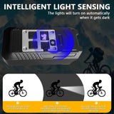 Light Sensation Bike Light 9 LED Bicycle Headlight Type-C Rechargeable Super Bright Bicycle Front Flashlight Mountain Bike Lamp