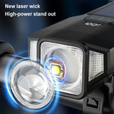 Bicycle Front Light 4000Mah Zoom Near/Far Bike Headlight Long Endurance Cycling Lights Solar Power Recharge Waterproof MTB Parts