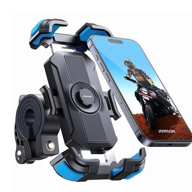 Joyroom Motorcycle Phone Mount Upgrade Bike Phone Holder Ultra-Stable Bicycle Phone Mount Handlebar Cell Phone Clamp for Scooter