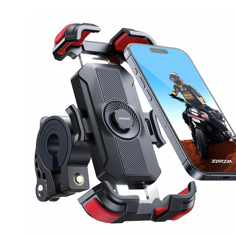 Joyroom Motorcycle Phone Mount Upgrade Bike Phone Holder Ultra-Stable Bicycle Phone Mount Handlebar Cell Phone Clamp for Scooter