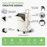 2025 Aluminum Frame Suitcase PC Hard Shell Pressure-Resistant Travel Luggage, 360° Silent Swivel Wheels, with TSA Lock.