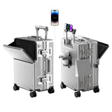 2025 Aluminum Frame Suitcase PC Hard Shell Pressure-Resistant Travel Luggage, 360° Silent Swivel Wheels, with TSA Lock.