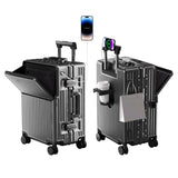 2025 Aluminum Frame Suitcase PC Hard Shell Pressure-Resistant Travel Luggage, 360° Silent Swivel Wheels, with TSA Lock.